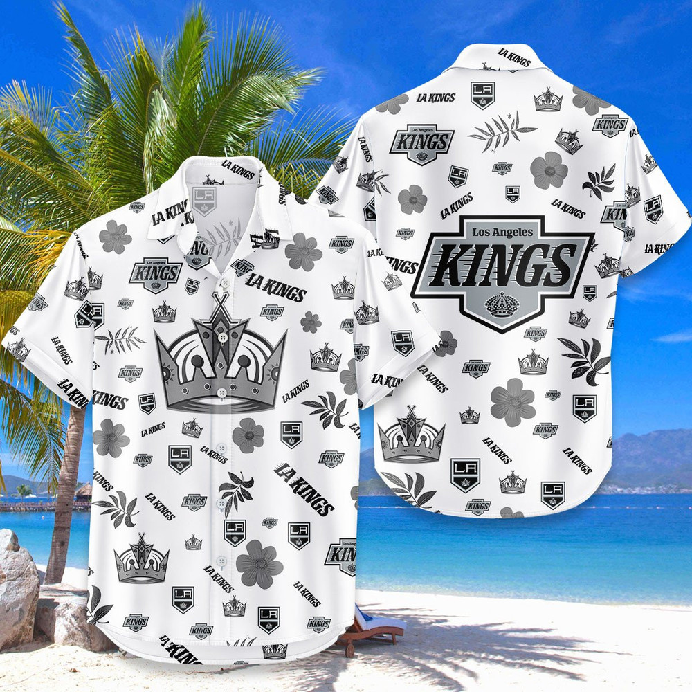 Los Angeles Kings Hawaiian Shirt Tropical Beach