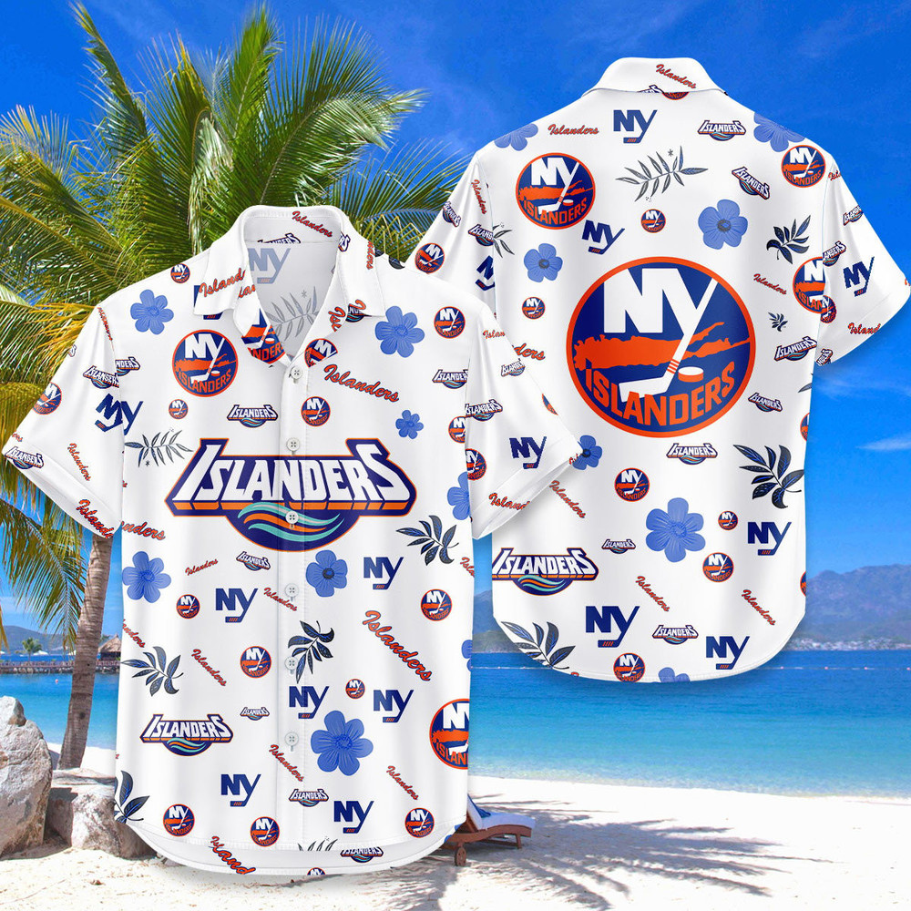 New York Islanders Hawaiian Shirt Tropical Beach