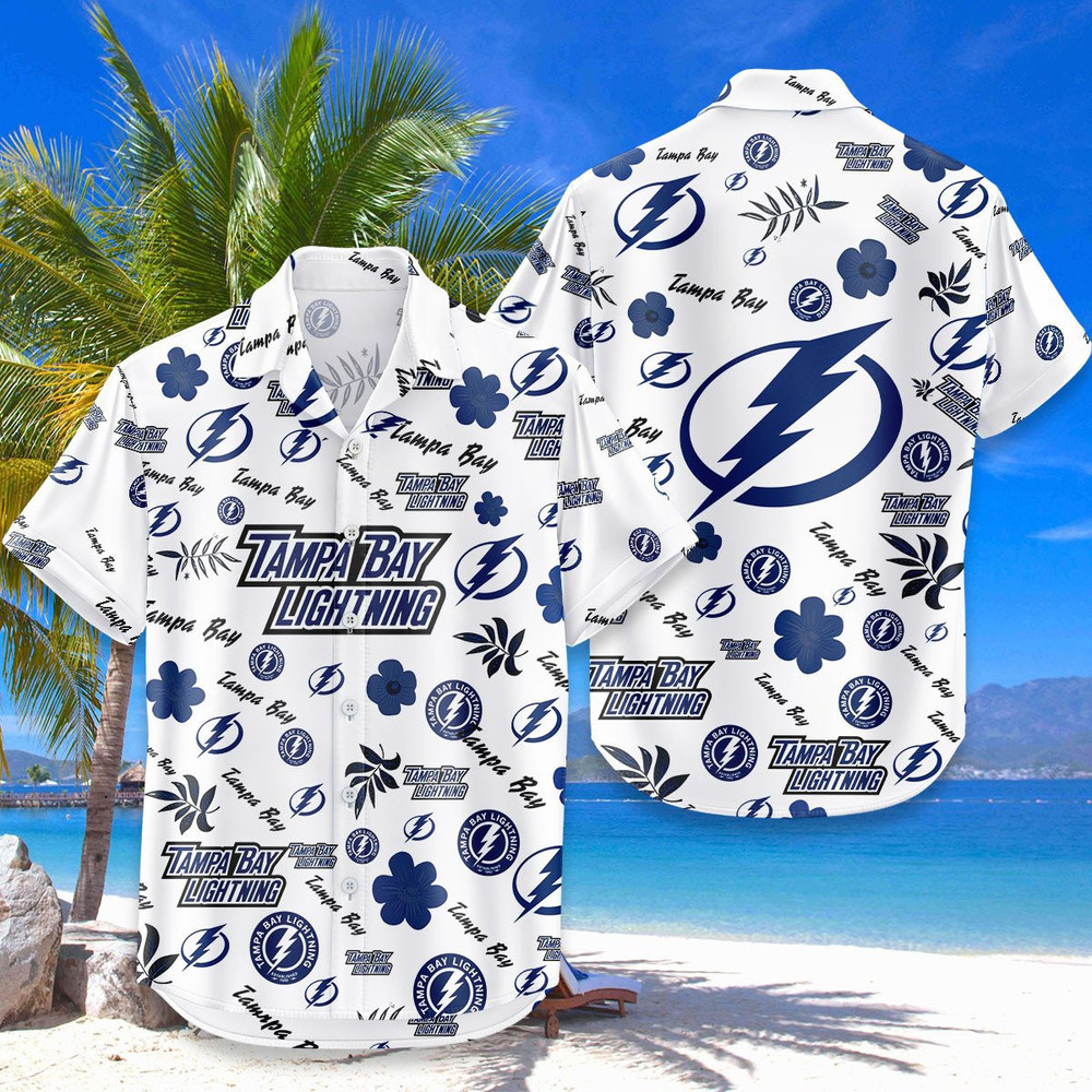Tampa Bay Lightning Hawaiian Shirt Tropical Beach
