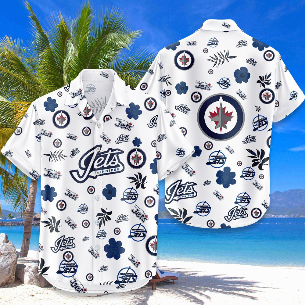 Winnipeg Jets Hawaiian Shirt Tropical Beach