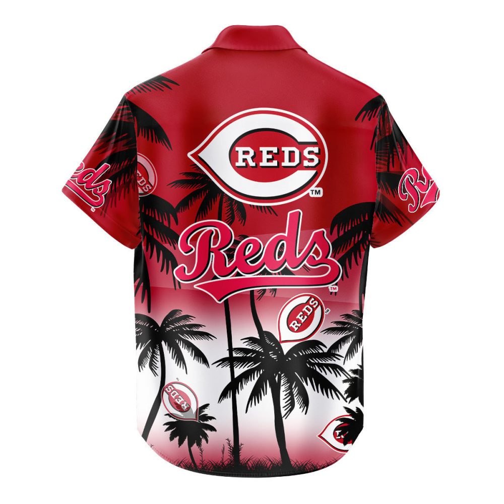 Cincinnati Reds Hawaiian Shirt Coconut Tree - Image 3