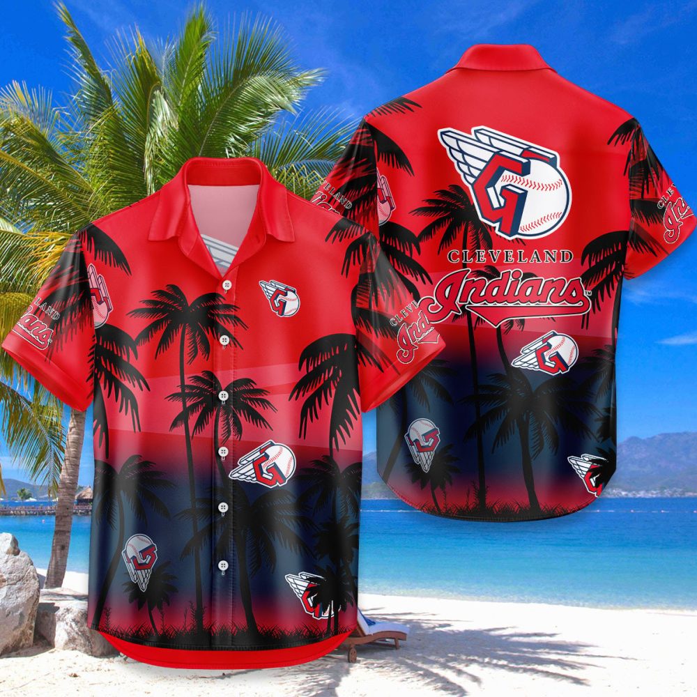 Cleveland Guardians Hawaiian Shirt Coconut Tree