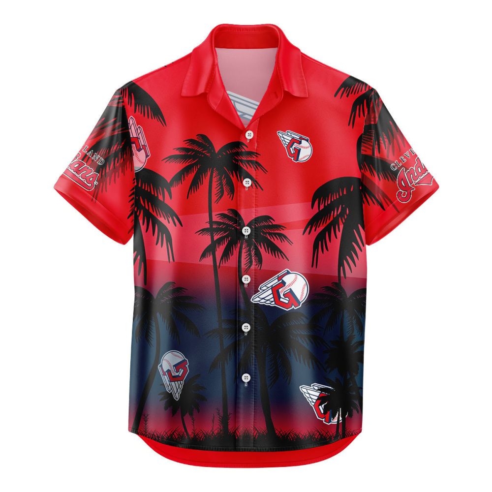 Cleveland Guardians Hawaiian Shirt Coconut Tree - Image 2