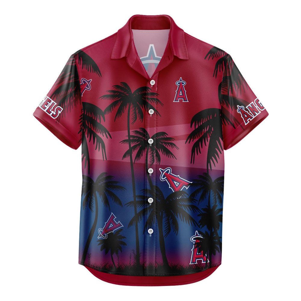 Los Angeles Angels Hawaiian Shirt Coconut Tree - Image 2