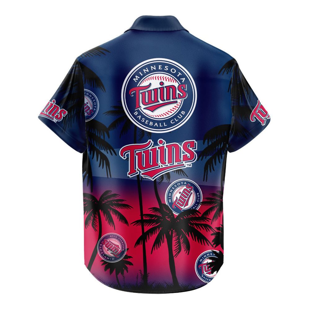 Minnesota Twins Hawaiian Shirt Coconut Tree - Image 3