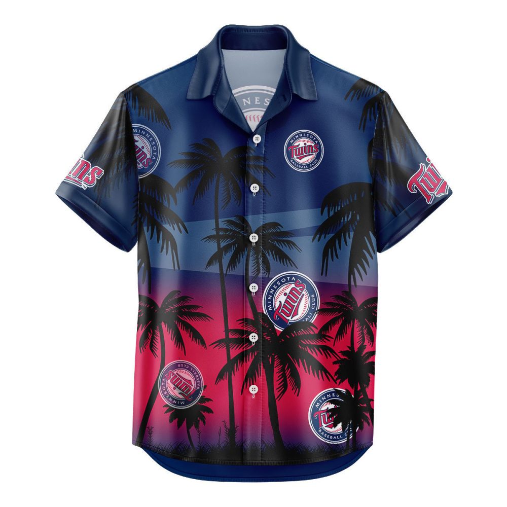 Minnesota Twins Hawaiian Shirt Coconut Tree - Image 2