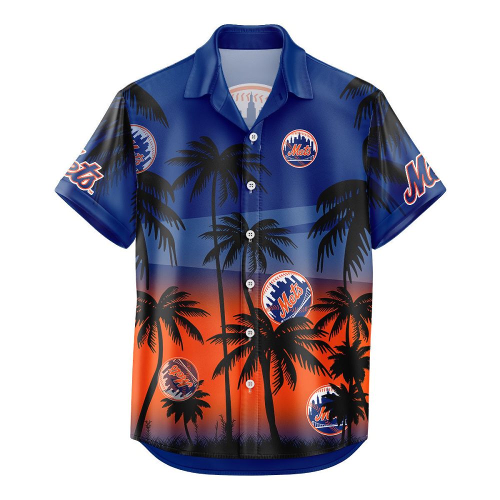 New York Mets Hawaiian Shirt Coconut Tree - Image 2
