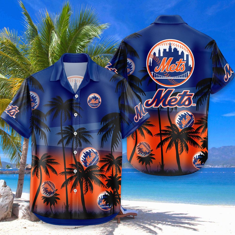New York Mets Hawaiian Shirt Coconut Tree