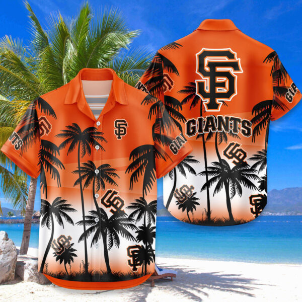 San Francisco Giants Hawaiian Shirt Coconut Tree - Image 4
