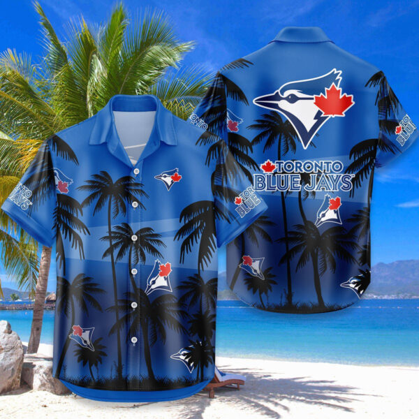 Toronto Blue Jays Hawaiian Shirt Coconut Tree - Image 4