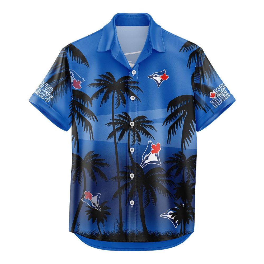 Toronto Blue Jays Hawaiian Shirt Coconut Tree - Image 2