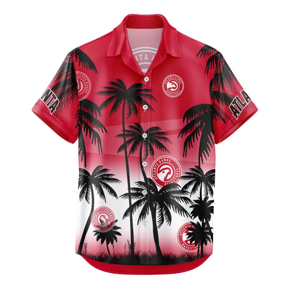 Atlanta Hawks Hawaiian Shirt Coconut Tree - Image 2
