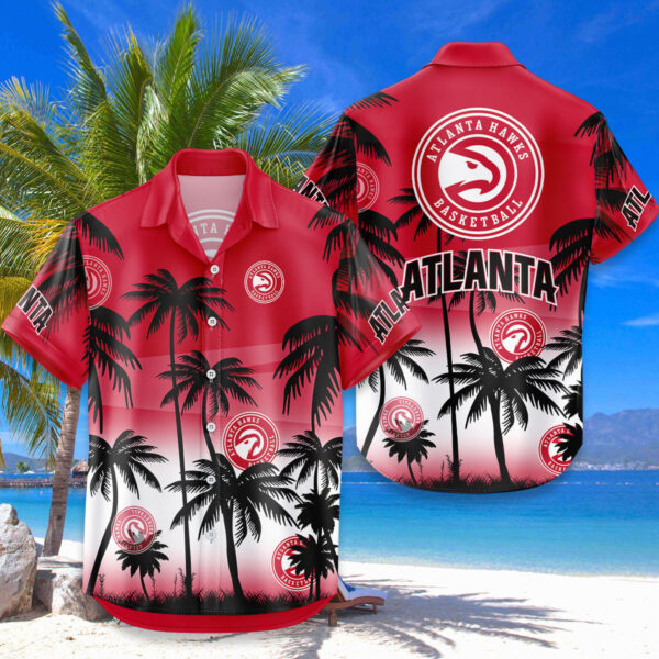 Atlanta Hawks Hawaiian Shirt Coconut Tree - Image 4