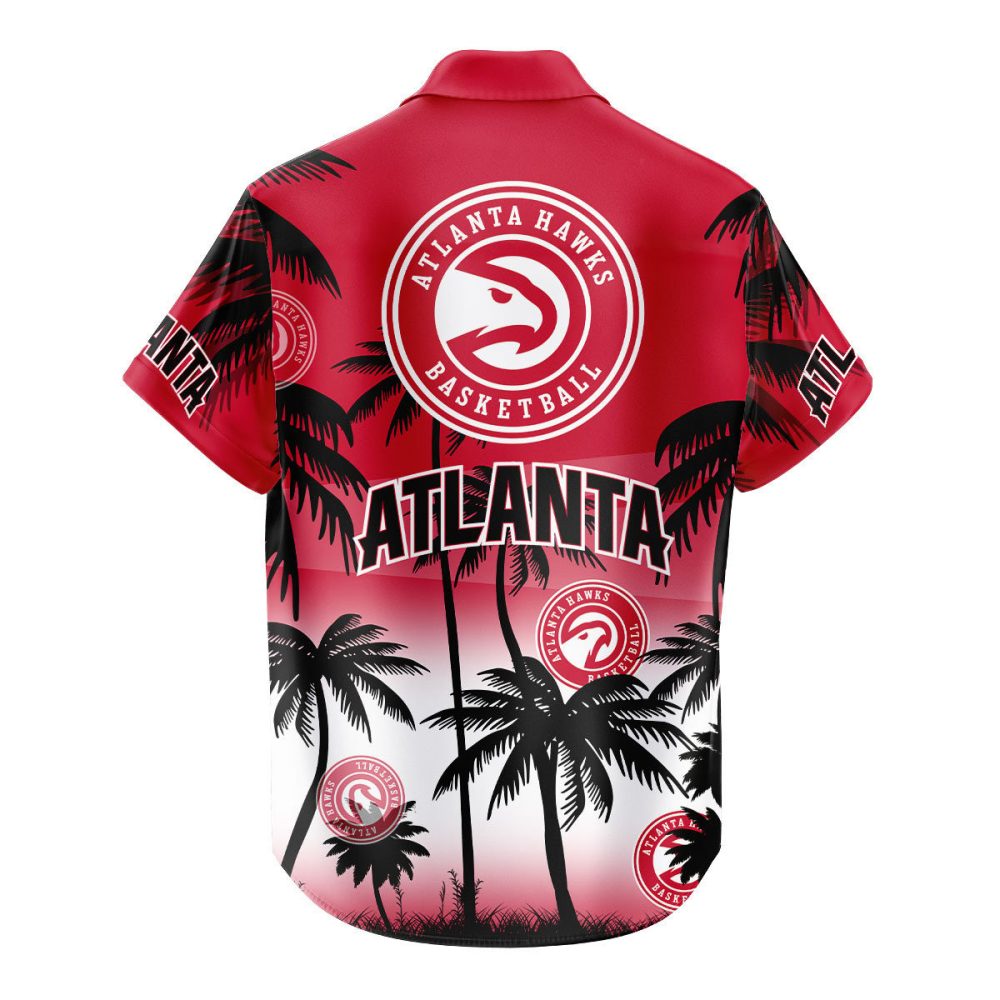 Atlanta Hawks Hawaiian Shirt Coconut Tree - Image 3