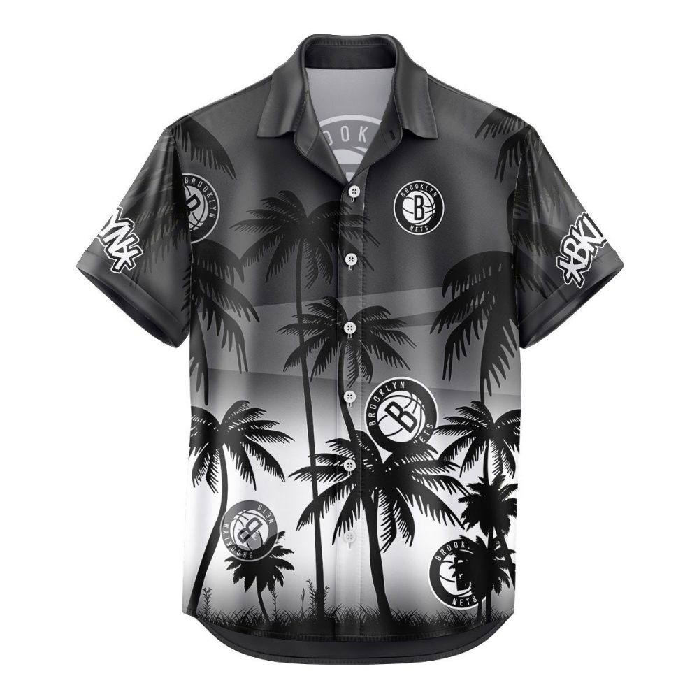 Brooklyn Nets Hawaiian Shirt Coconut Tree - Image 2
