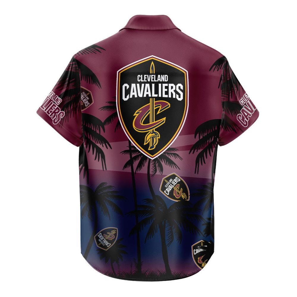 Cleveland Cavaliers Hawaiian Shirt Coconut Tree - Image 3