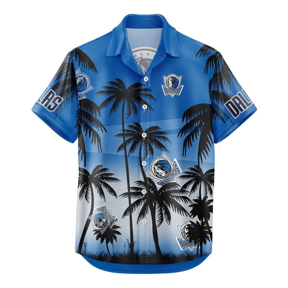 Dallas Mavericks Hawaiian Shirt Coconut Tree - Image 2