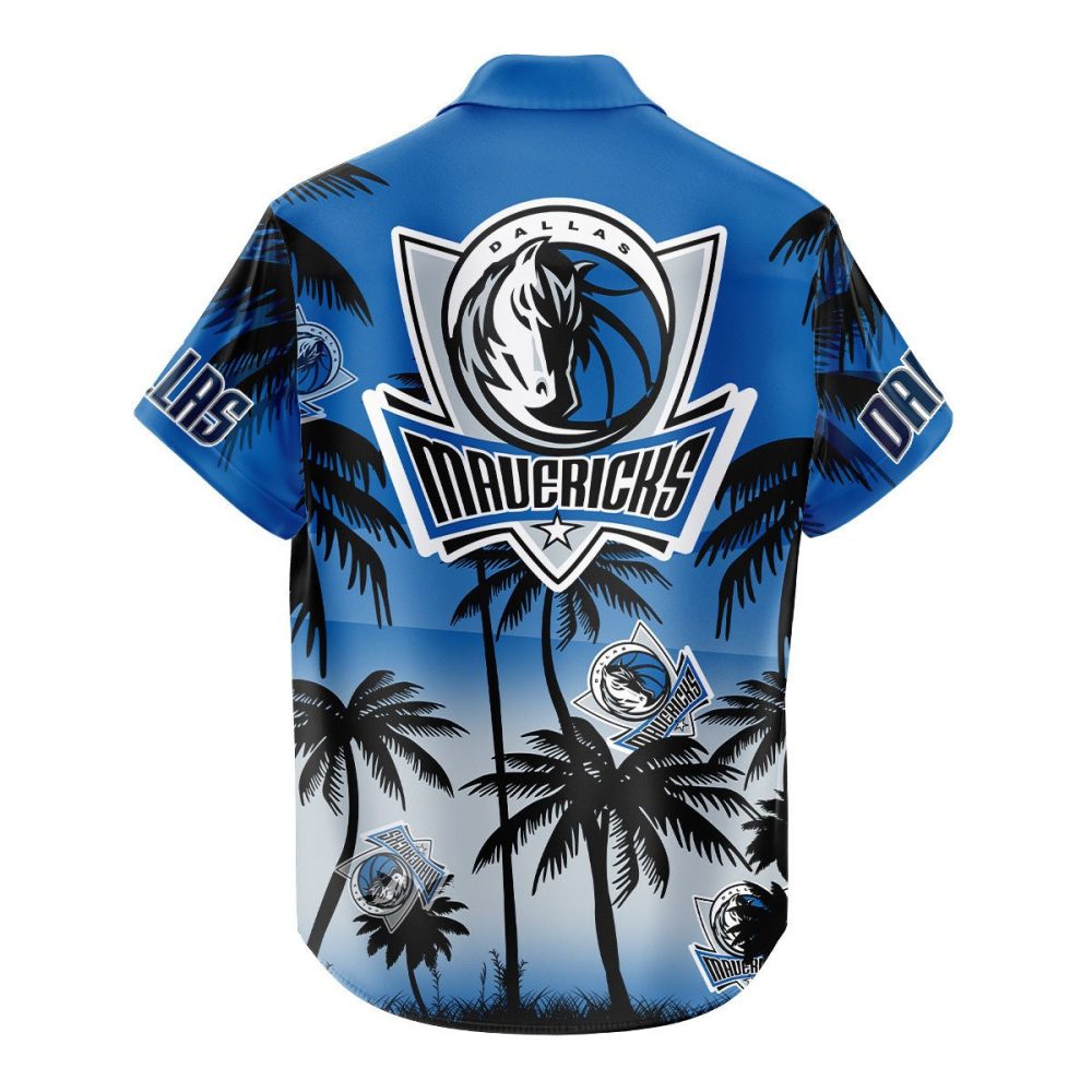 Dallas Mavericks Hawaiian Shirt Coconut Tree - Image 3