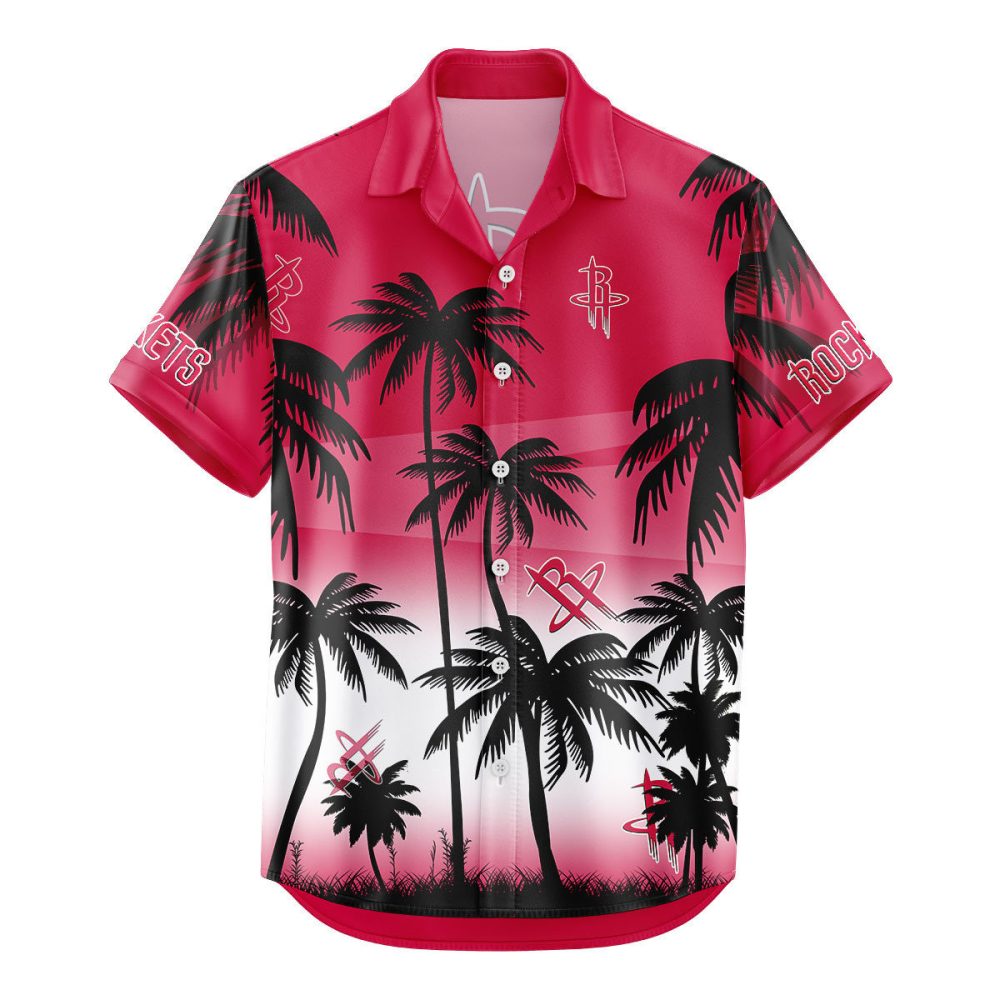 Houston Rockets Hawaiian Shirt Coconut Tree - Image 2