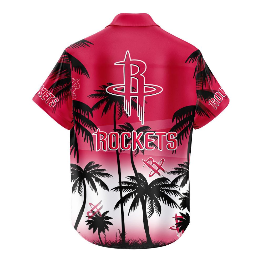 Houston Rockets Hawaiian Shirt Coconut Tree - Image 3