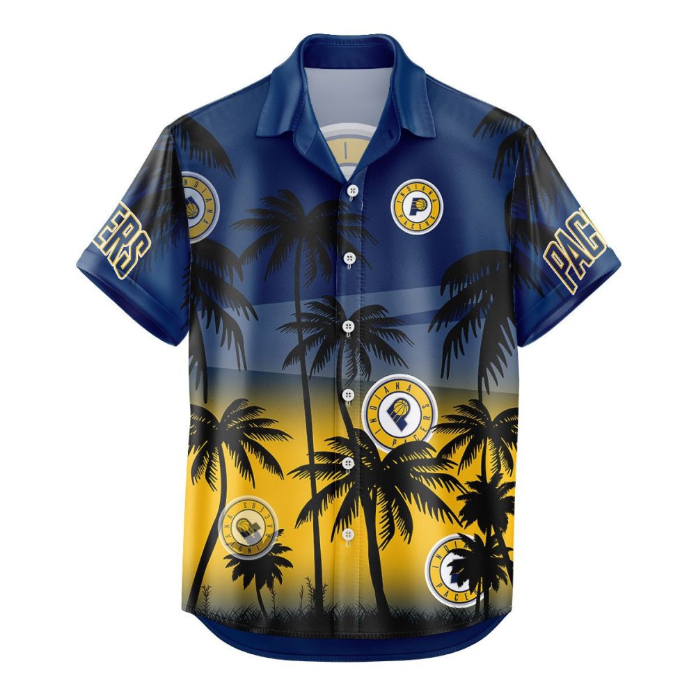 Indiana Pacers Hawaiian Shirt Coconut Tree - Image 2