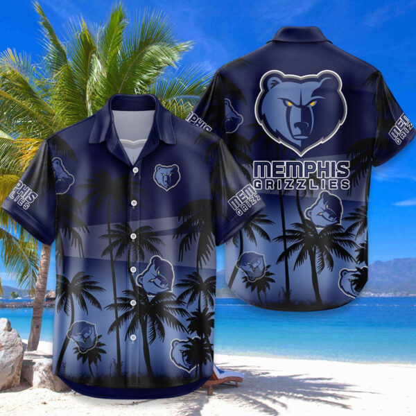 Memphis Grizzlies Hawaiian Shirt Coconut Tree - Image 4