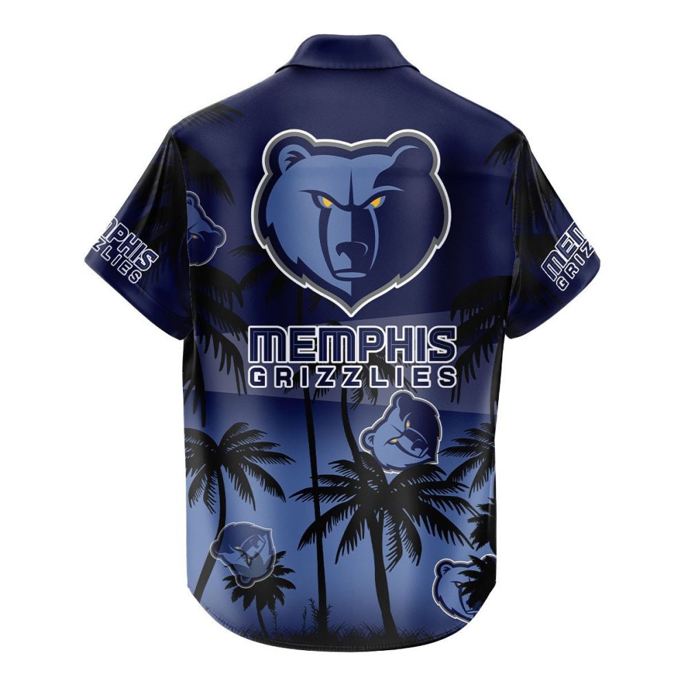 Memphis Grizzlies Hawaiian Shirt Coconut Tree - Image 3