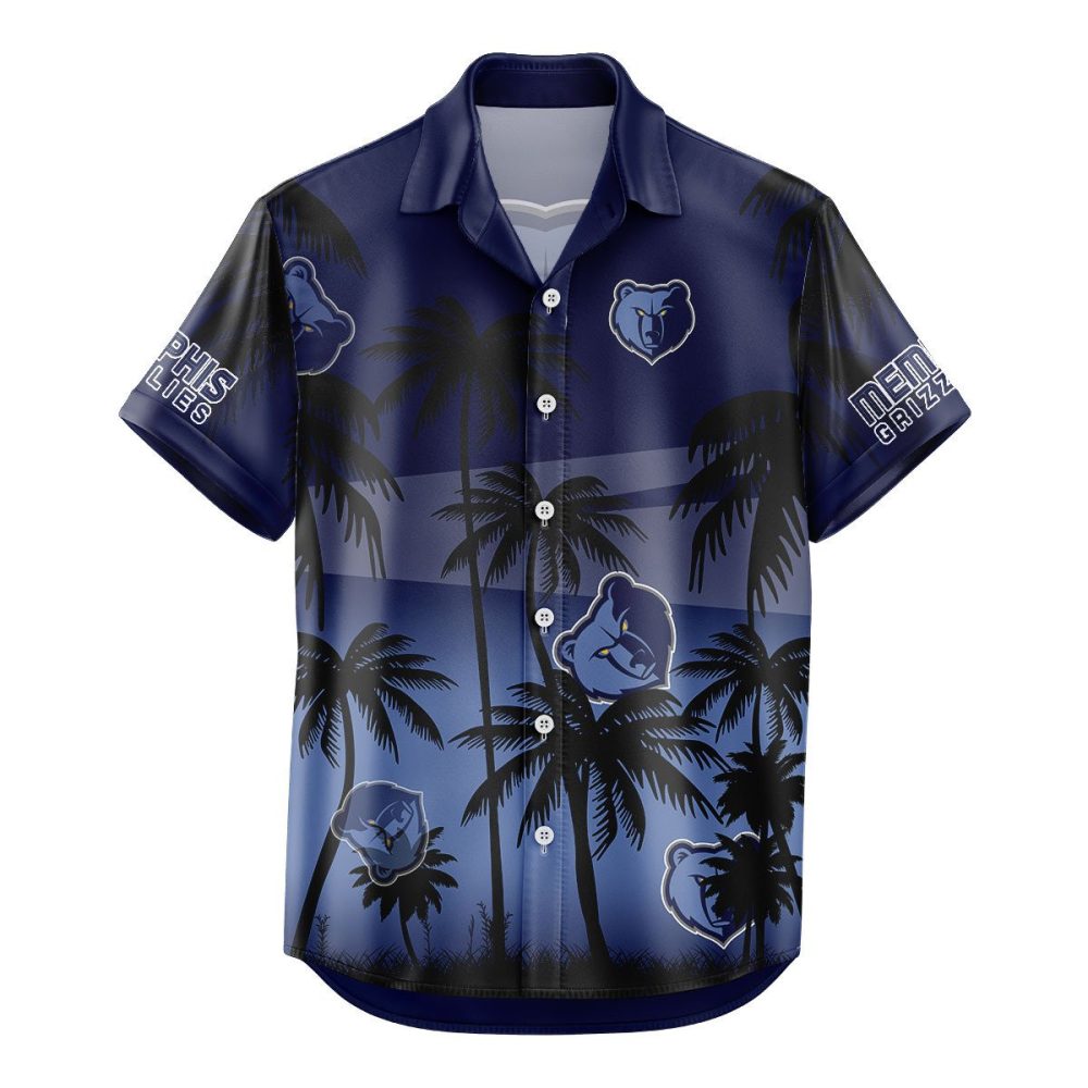 Memphis Grizzlies Hawaiian Shirt Coconut Tree - Image 2