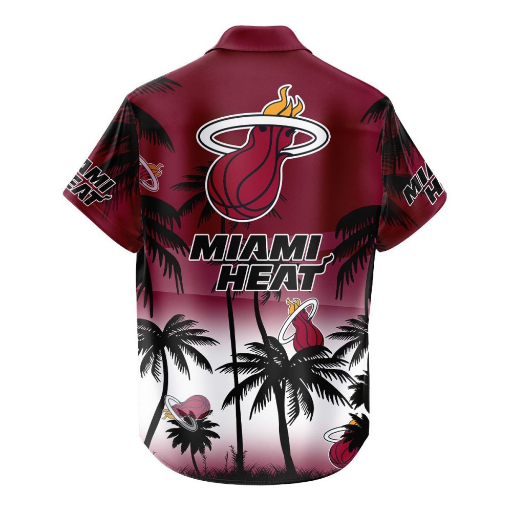 Miami Heat Hawaiian Shirt Coconut Tree - Image 3
