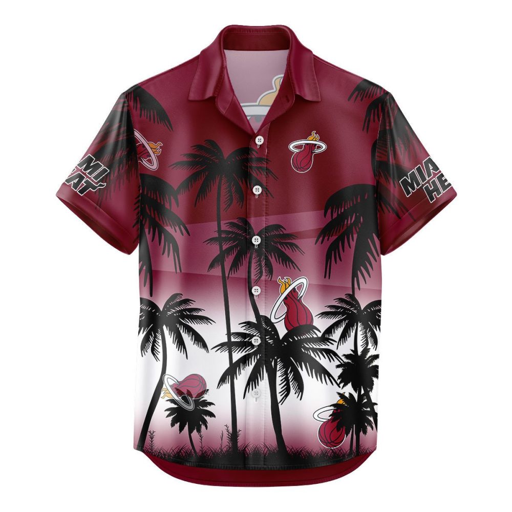 Miami Heat Hawaiian Shirt Coconut Tree - Image 2
