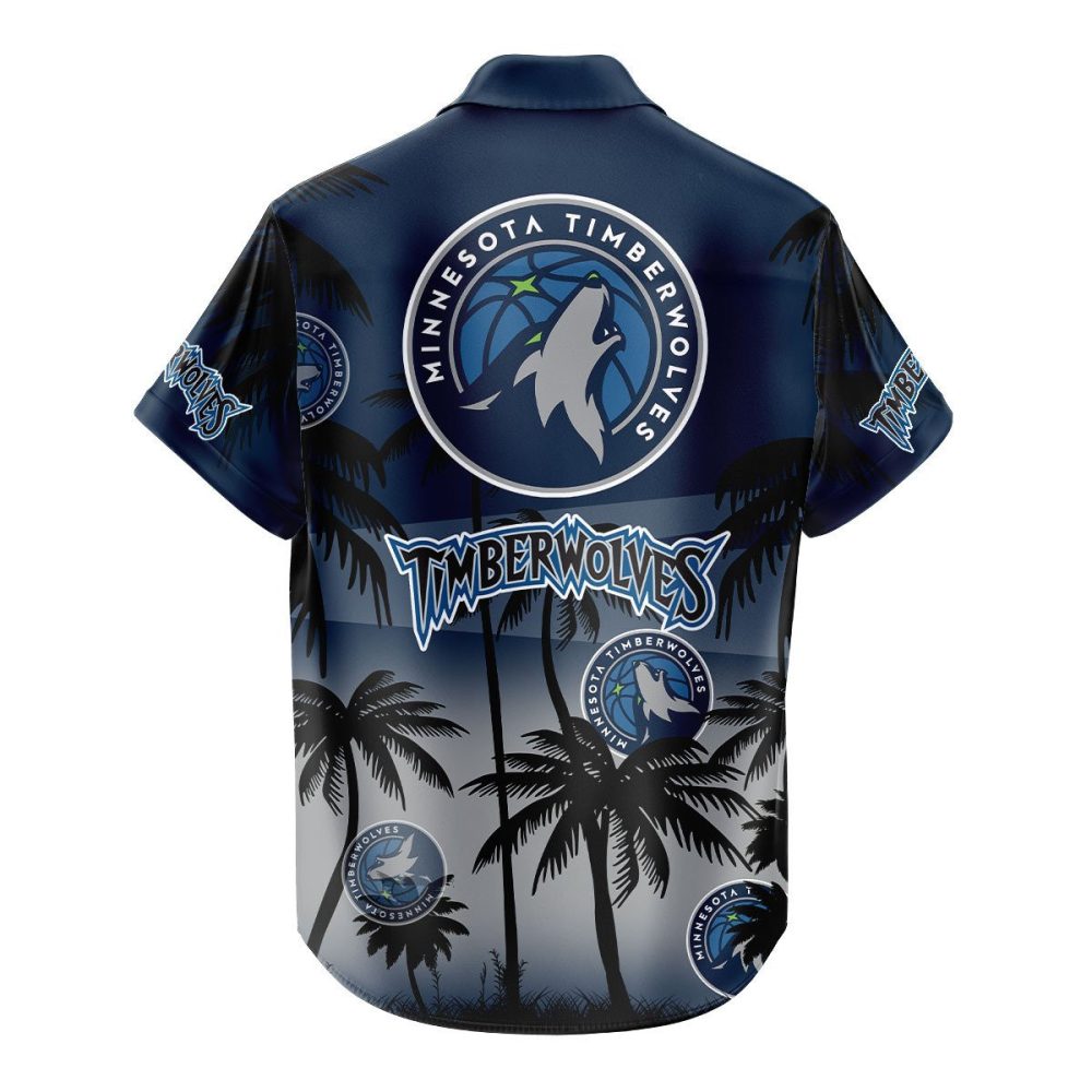 Minnesota Timberwolves Hawaiian Shirt Coconut Tree - Image 3