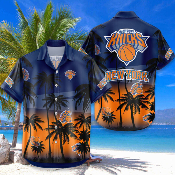 New York Knicks Hawaiian Shirt Coconut Tree - Image 4