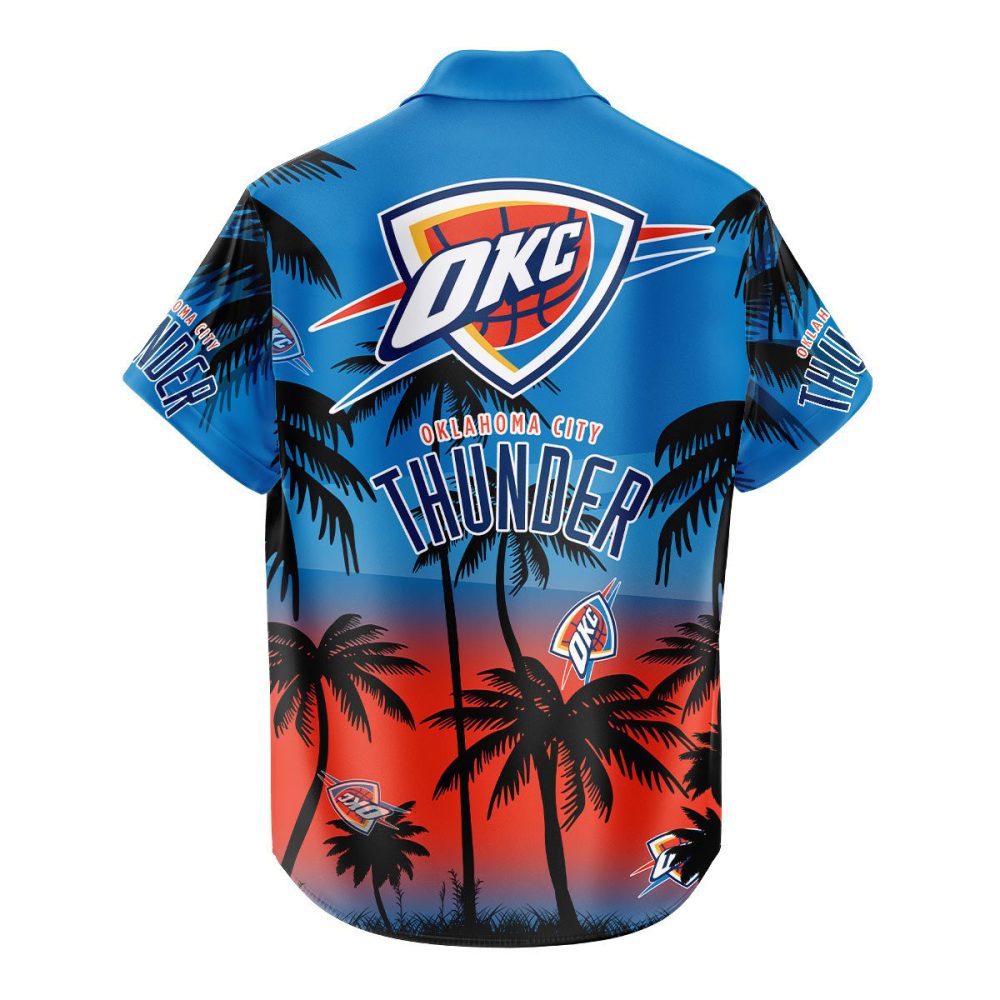 Oklahoma City Thunder Hawaiian Shirt Coconut Tree - Image 3