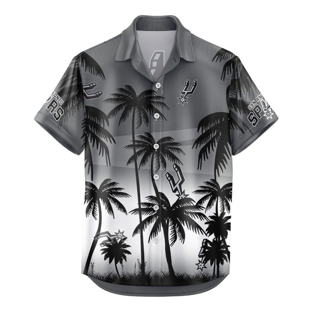 San Antonio Spurs Hawaiian Shirt Coconut Tree - Image 2