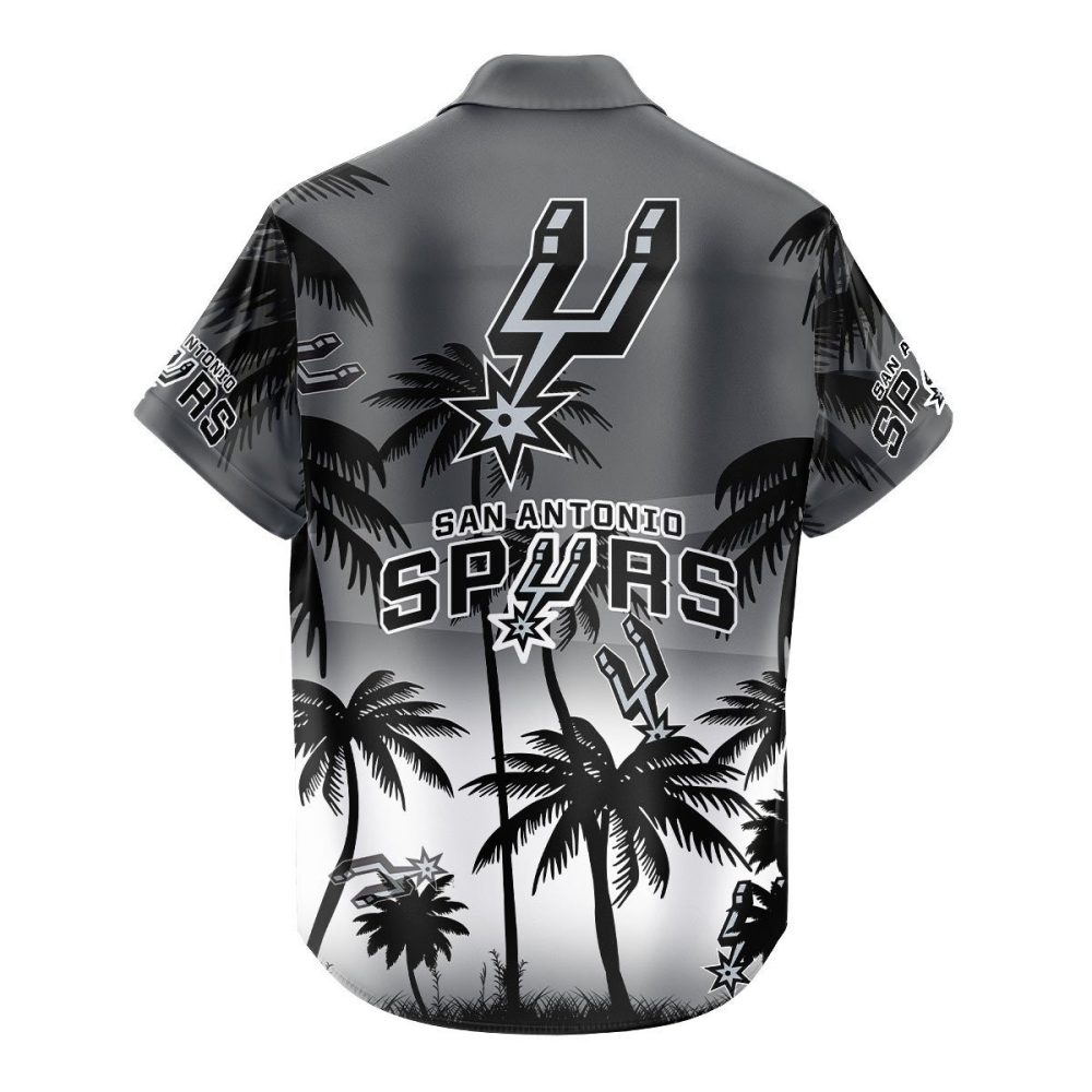San Antonio Spurs Hawaiian Shirt Coconut Tree - Image 3