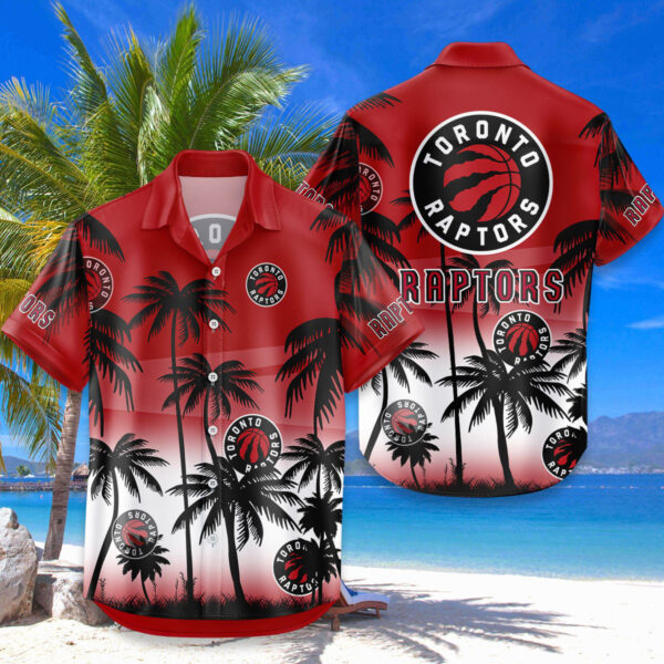 Toronto Raptors Hawaiian Shirt Coconut Tree - Image 4