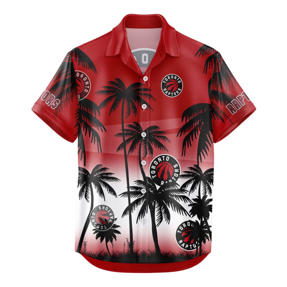 Toronto Raptors Hawaiian Shirt Coconut Tree - Image 2