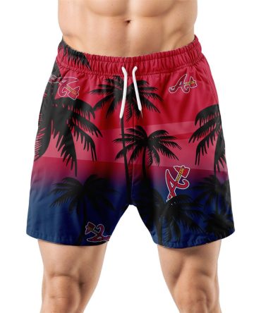 Atlanta Braves Hawaiian Shorts Coconut Tree