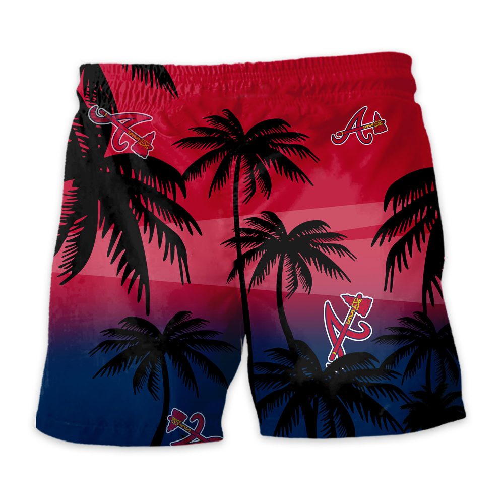 Atlanta Braves Hawaiian Shorts Coconut Tree - Image 4