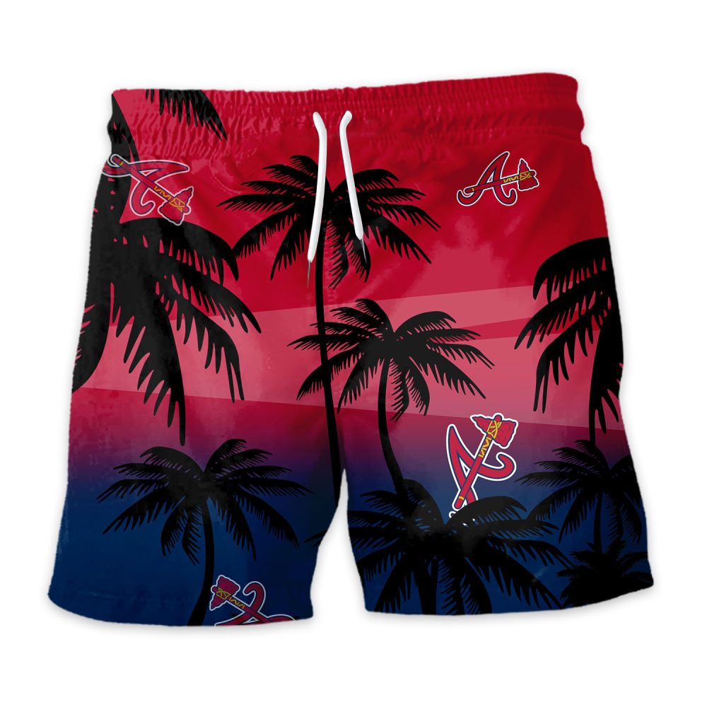 Atlanta Braves Hawaiian Shorts Coconut Tree - Image 3