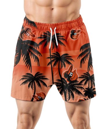 Baltimore Orioles Hawaiian Shorts Coconut Tree