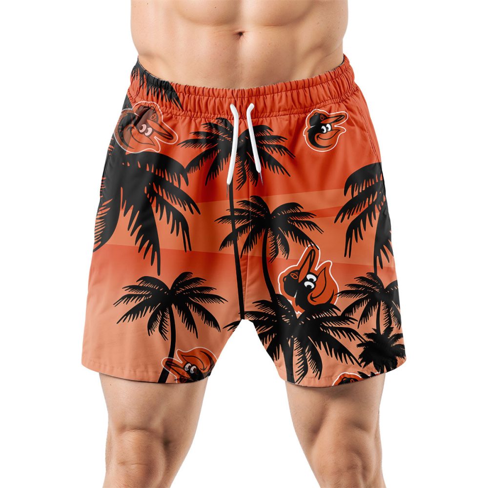 Baltimore Orioles Hawaiian Shorts Coconut Tree