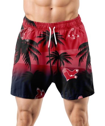 Boston Red Sox Hawaiian Shorts Coconut Tree