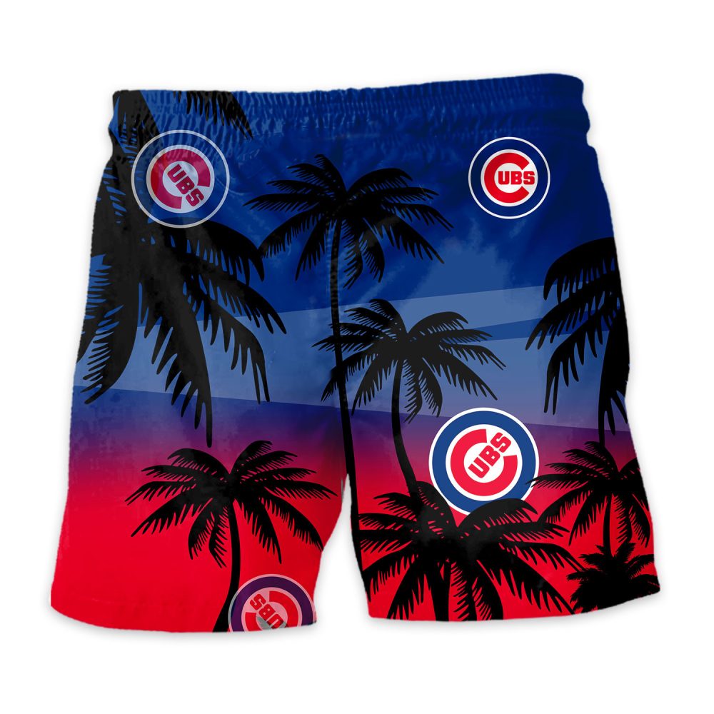 Chicago Cubs Hawaiian Shorts Coconut Tree - Image 4