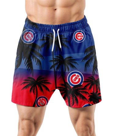 Chicago Cubs Hawaiian Shorts Coconut Tree