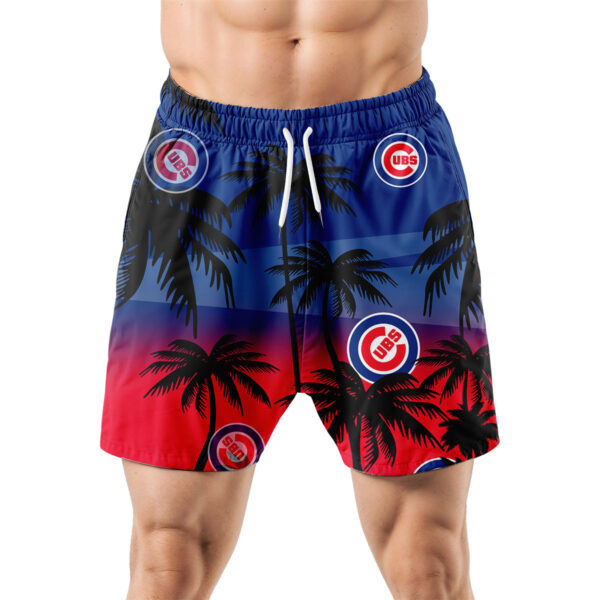 Chicago Cubs Hawaiian Shorts Coconut Tree - Image 5