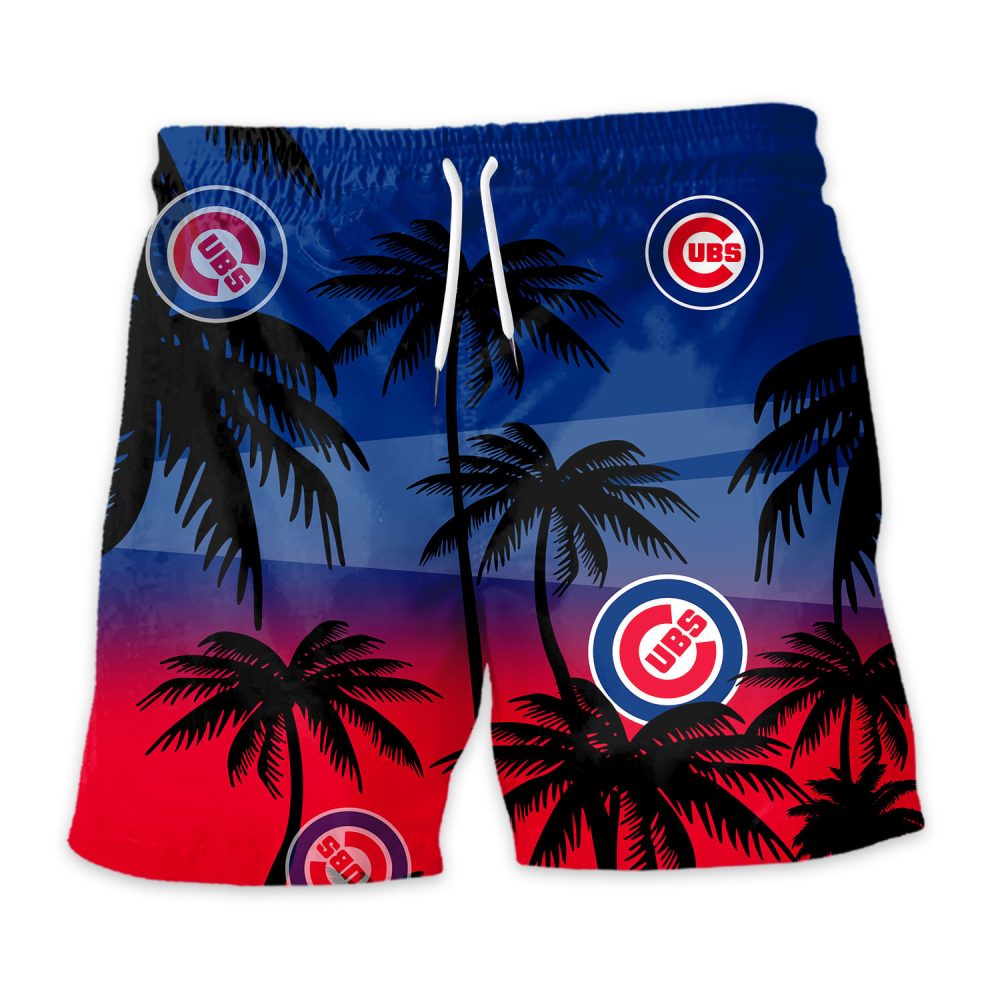 Chicago Cubs Hawaiian Shorts Coconut Tree - Image 3