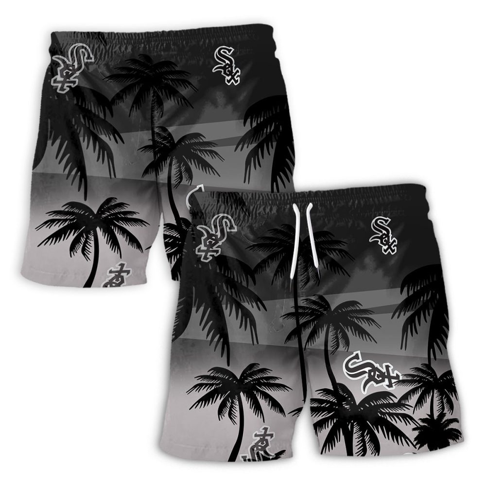 Chicago White Sox Hawaiian Shorts Coconut Tree - Image 2