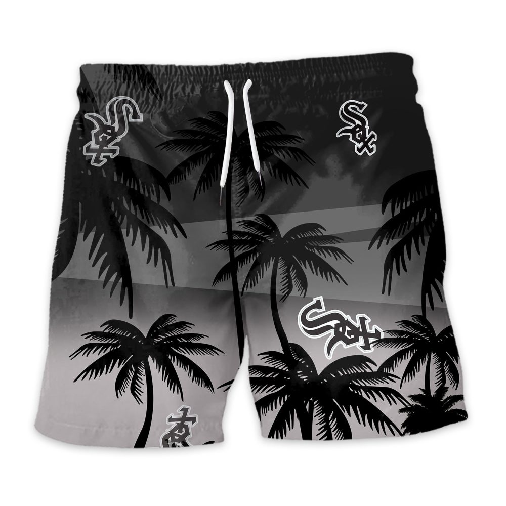 Chicago White Sox Hawaiian Shorts Coconut Tree - Image 3