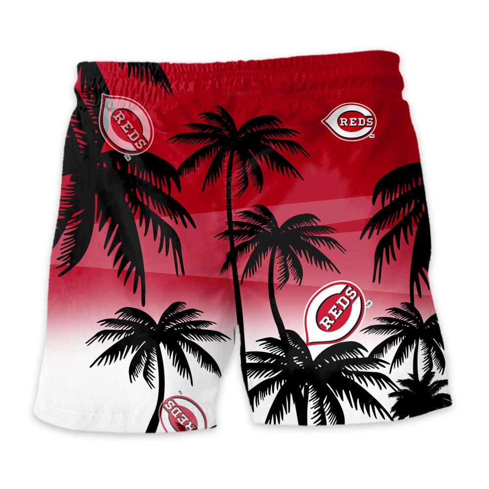 Cincinnati Reds Hawaiian Shorts Coconut Tree - Image 4